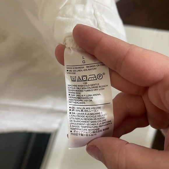 Banana Republic Linen Blend Collared Shirt Size Large - Picture 5 of 15